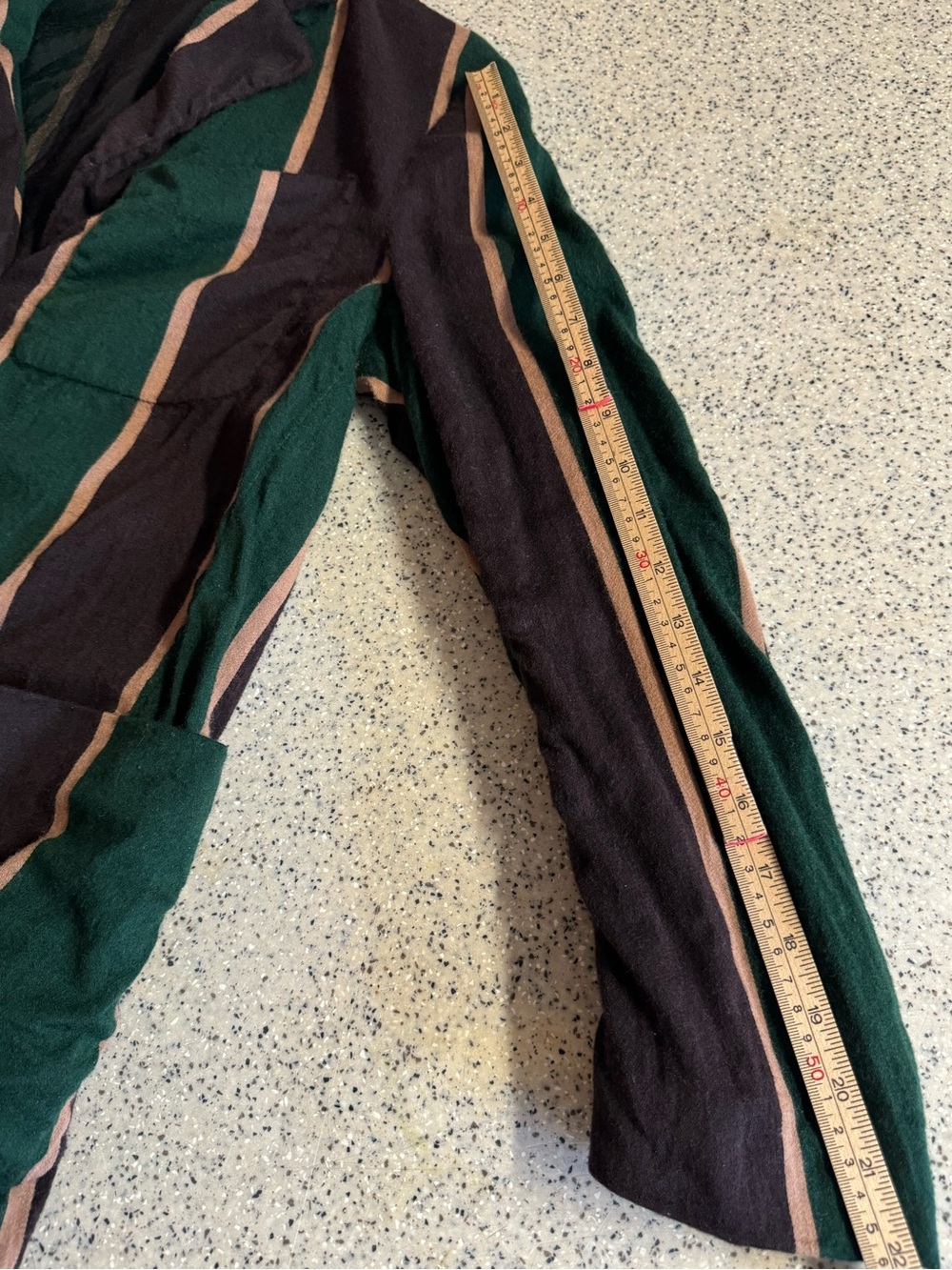 Vtg.Dries Van Noten Striped Blazer in Green, Purple & Cream.Size 38 - Picture 9 of 9